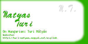 matyas turi business card