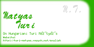matyas turi business card